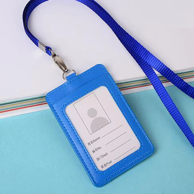 10 шт. вертикальный держатель для карт из ПУ кожи|badge card holder|id badge holderid |