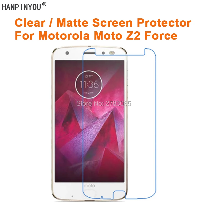 Для Motorola Moto Z Force 5 &quotпрозрачная глянцевая/Антибликовая матовая защитная пленка