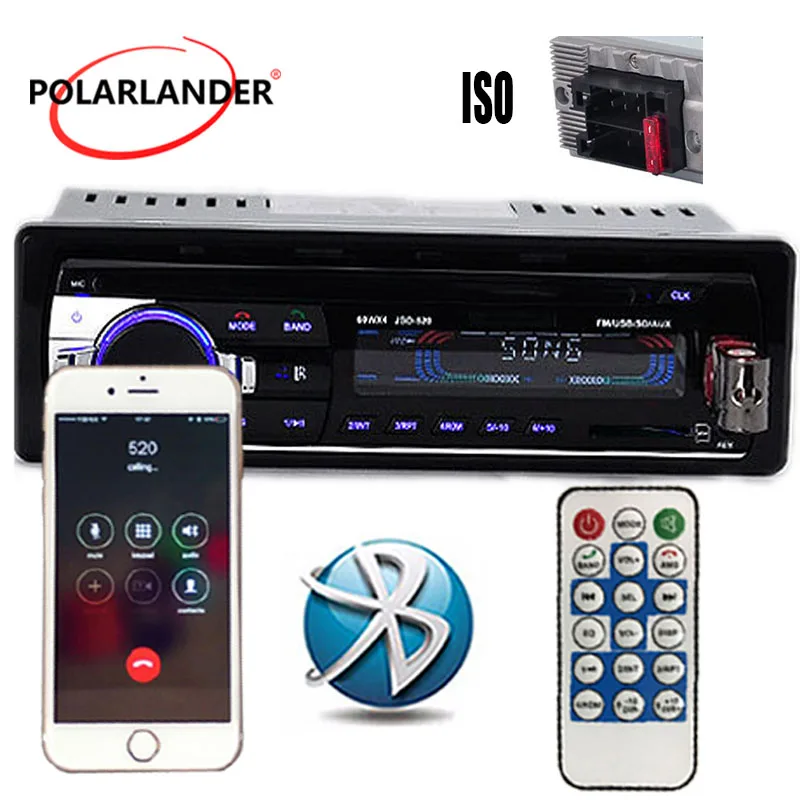 Автомагнитола 12 В 1 DIN с функцией handfree стерео MP3 Bluetooth USB SD картой MMC 11 11|car audio bluetooth|car