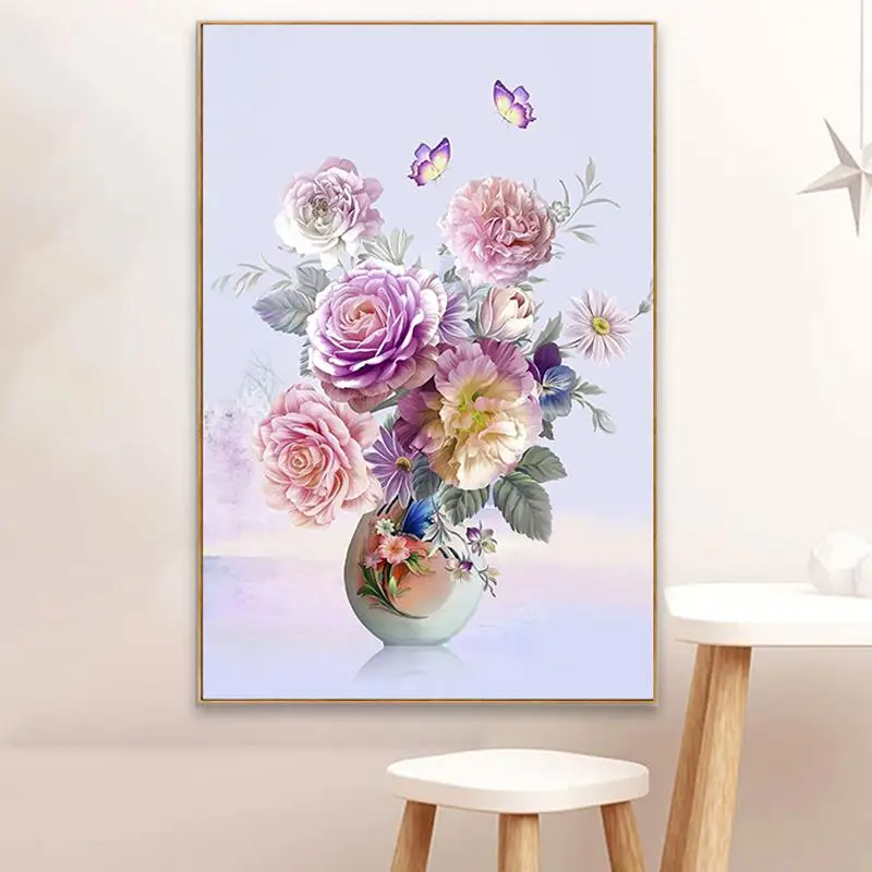5D DIY Diamond Painting Peony Flower Cross Stitch Kits Embroidery Picture Pattern Home Decor Gift wedding decoration | Дом и сад