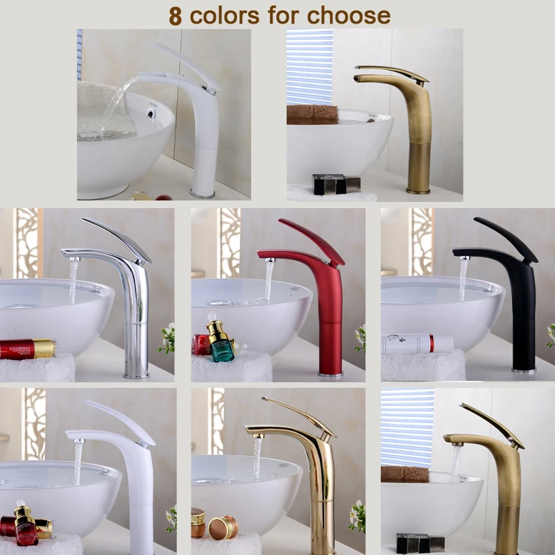 Смеситель для раковины BAKALA высокий кран горячей и холодной воды из латуни