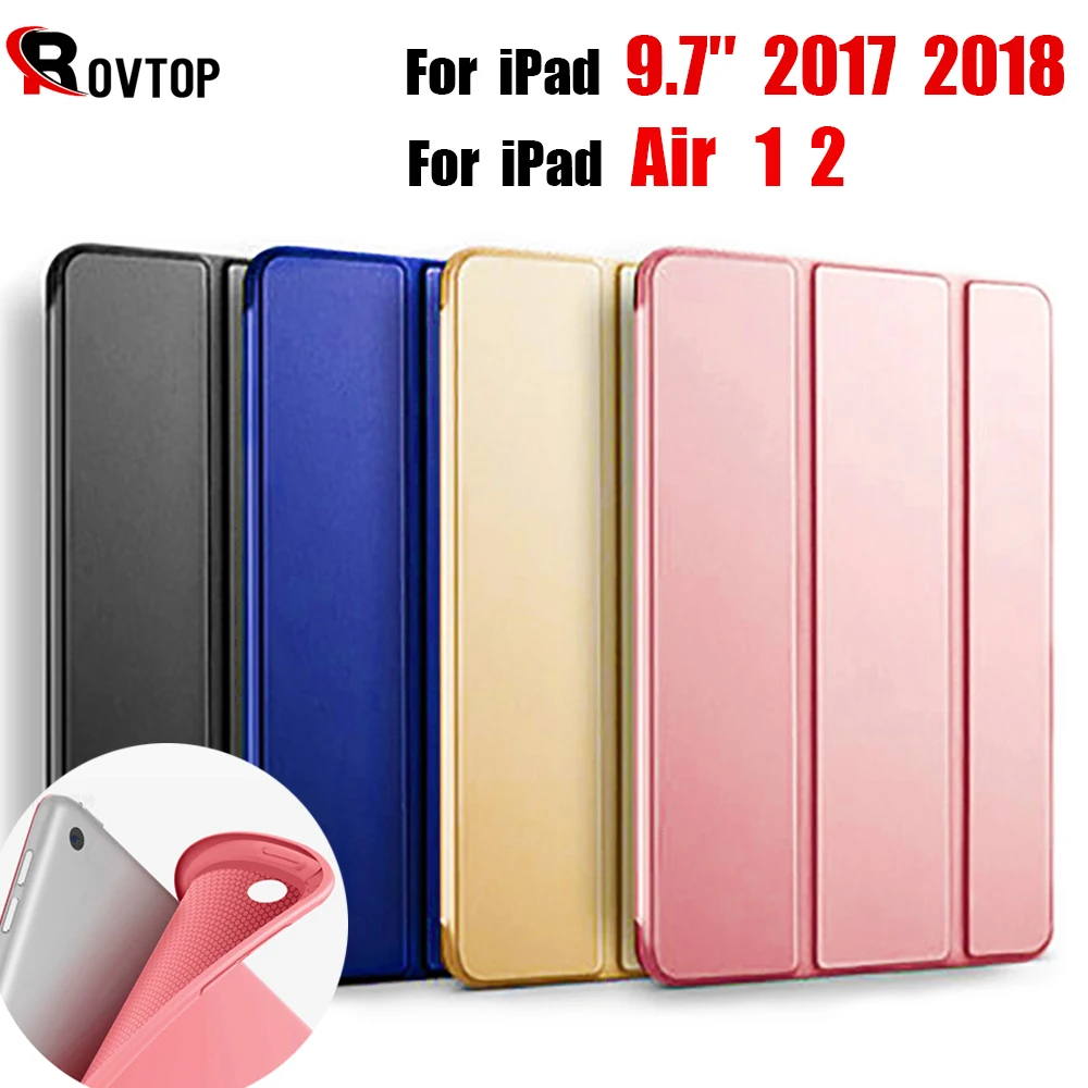 Rovtop Чехол для iPad 9,7 Air 2 Air 1 Pro 10,5 чехол силиконовый мягкий кожаный смарт-чехол для поколения Funda