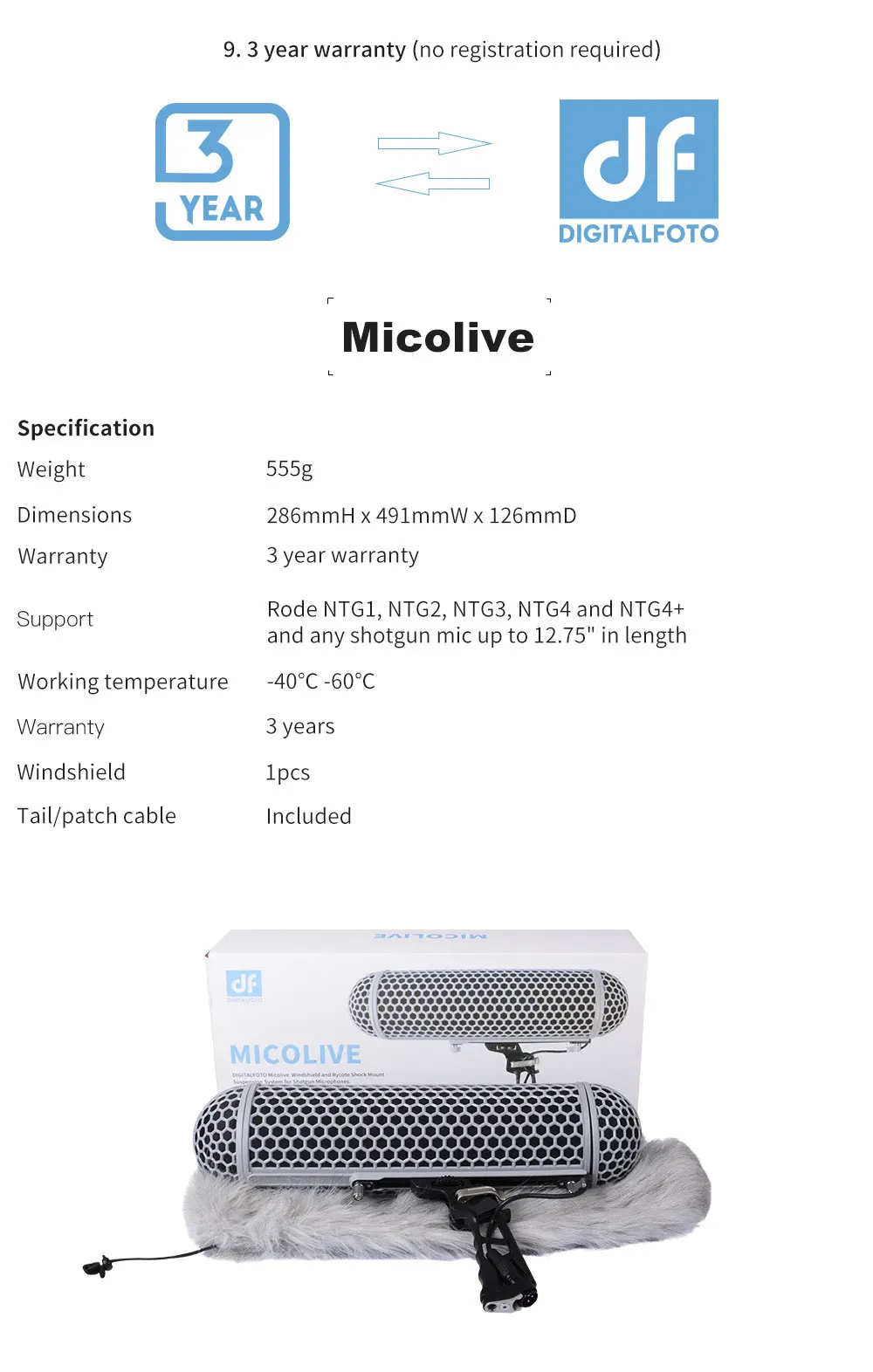 Micolive Микрофон лобового стекла дирижабль защищает клетки и подвесом Системы для эротических игр микрофонов VS Rode NTG 1/2/3/4 дирижабль