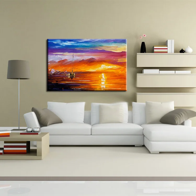 Ручная роспись нож для пейзажа картина маслом на холсте гостиной | Дом и сад