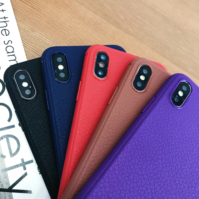 ТПУ дизайн кожаный узор мягкий силиконовый чехол для телефона iPhone 7 Чехол 8 6 6S Plus X