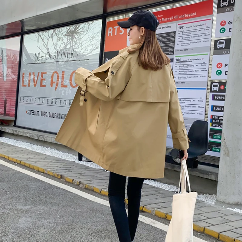 Fitaylor весенний НОВЫЙ Тренч Женская Повседневная ветровка средней длины свободная