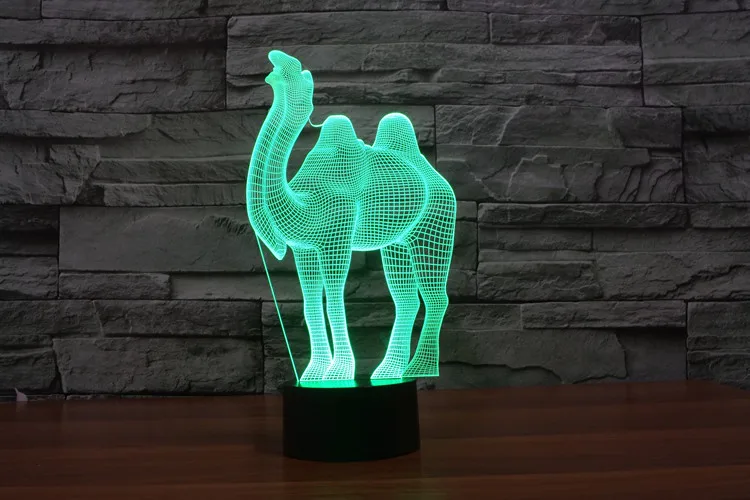 3D лампа ночник семь цветов Животные Многоцветный RGB лампа Рождественский Декор Детские Подарочные игрушки сенсорный пульт дистанционного управления настольная лампа