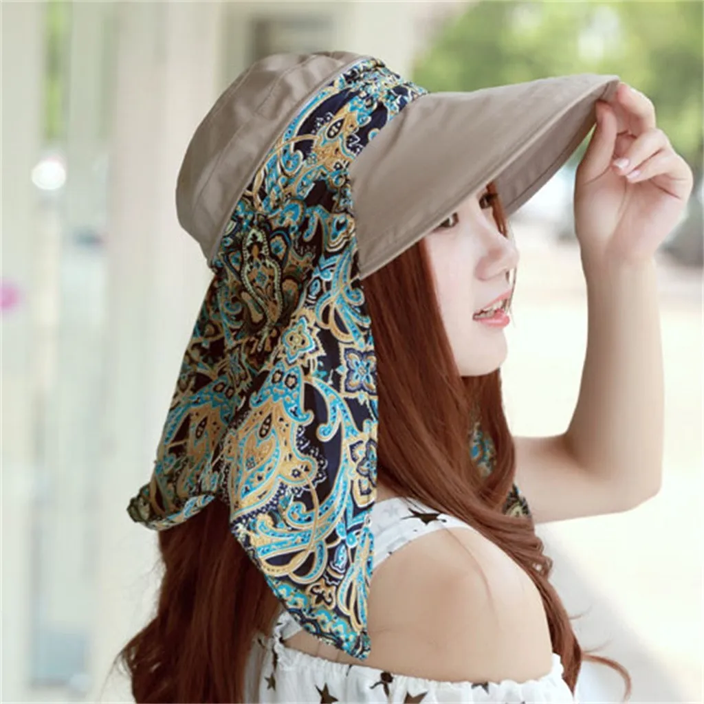 Женская пляжная солнцезащитная Кепка Sombrero de visera летняя с УФ защитой 2019|Женские