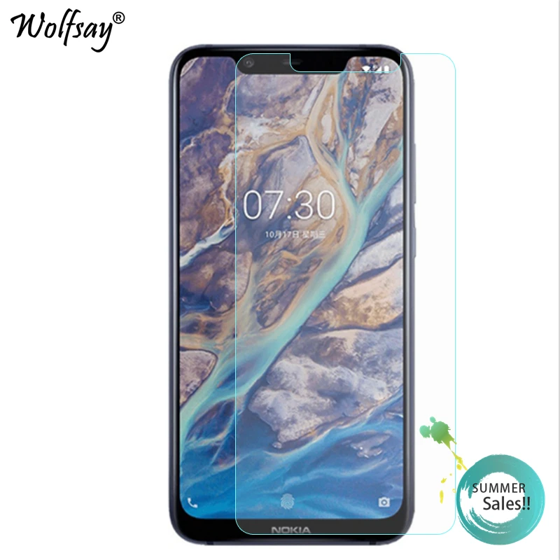 2 шт. Защитное стекло для Nokia 8 1 ультратонкое закаленное X7|Защитные стёкла и плёнки