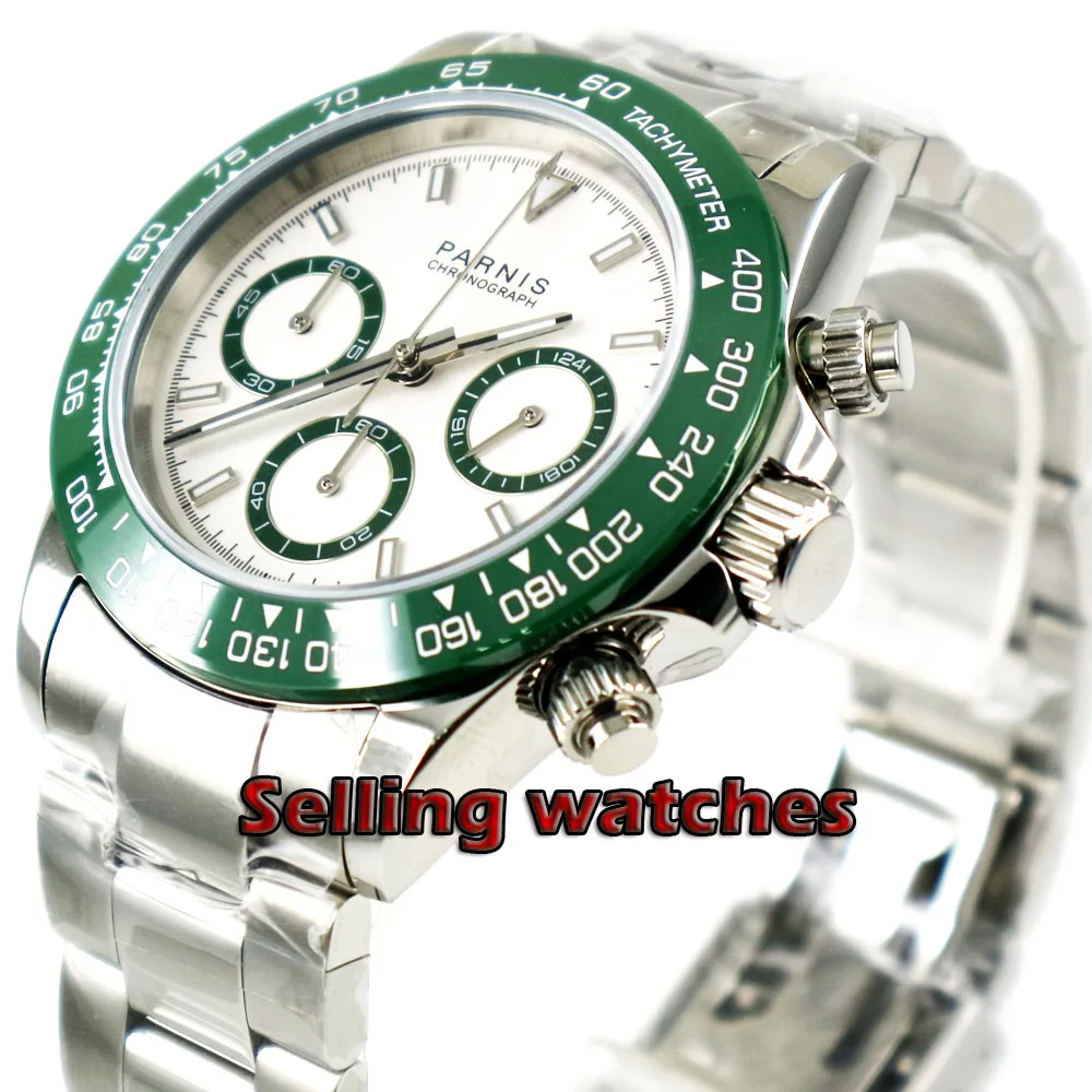 Мужские кварцевые часы с хронографом 39 мм | Наручные