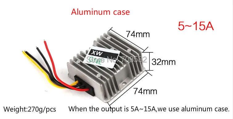 DC24V к DC 12 В 6A 10A 15A 20A понижающий модуль питания Регулятор водонепроницаемый понижающий преобразователь