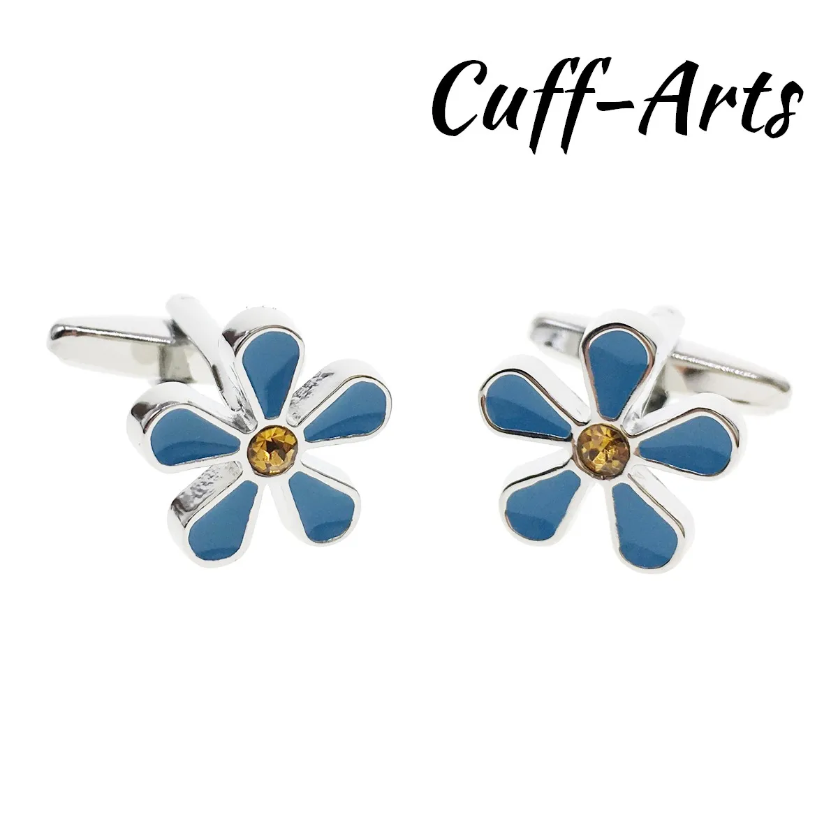 Запонки для мужчин масонские масоны Запонки синий цветок Gemelos Para Hombre Camisa от Cuff-arts C10377