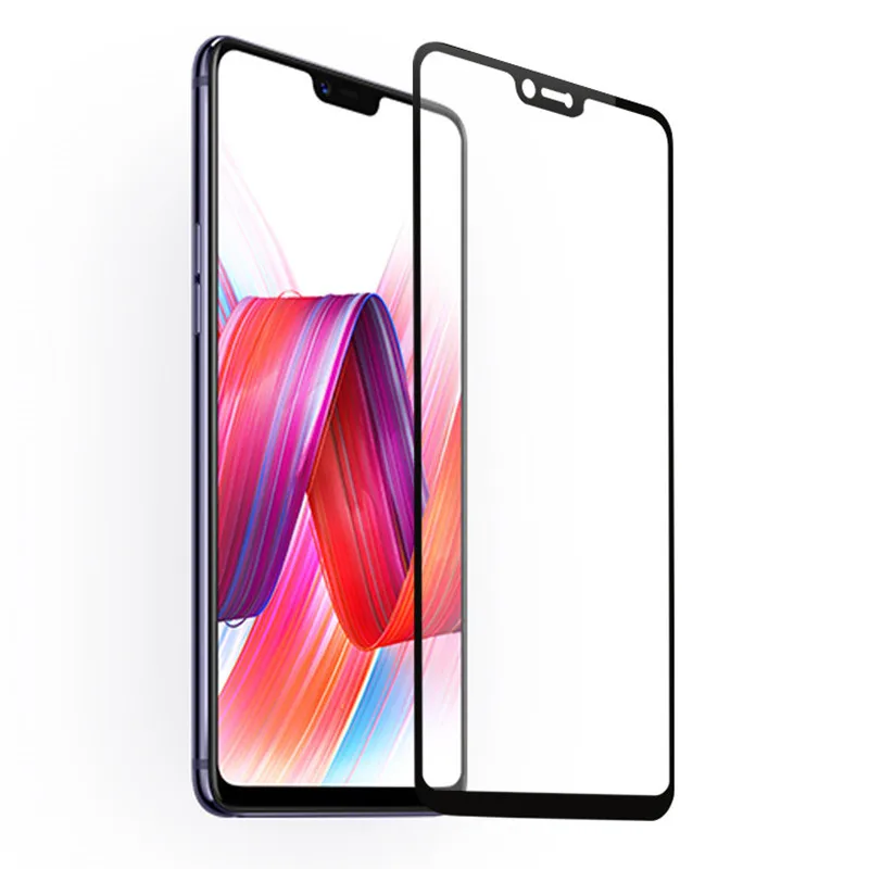 9H полное покрытие закаленное стекло для OPPO R17 R15 F7 Взрывозащищенная защитная