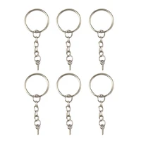 20pcs key ring screw eye pins connector keyring split ring keychain metal keyrings 25mm llavero jewelry findings