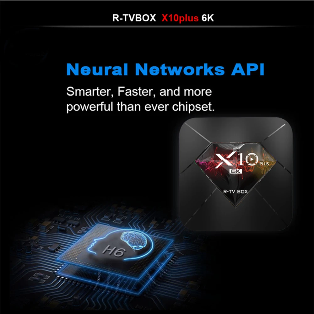 ТВ-приставка Android 9 0 R-TV Box X10 Plus 4 ГБ/64 Гб Allwinner H6 4K Smart телеприставка 6K декодирование