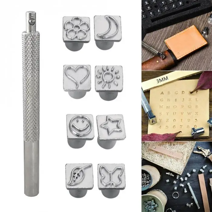 Горячая удар стержень инструменты комплект DIY кожа печать графика прочный сплав ремесло ручной работы LXY9