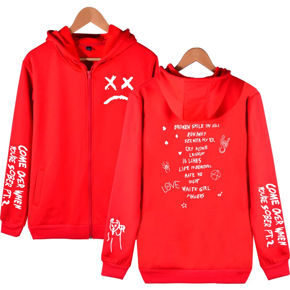 Толстовки Lil Peep K-POP горячая Распродажа повседневные толстовки на молнии свитшоты