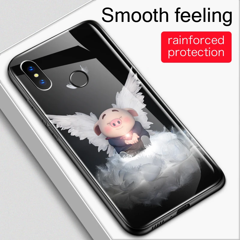 GKK стеклянный чехол для Xiaomi Redmi note 5 из закаленного стекла с мягким краем