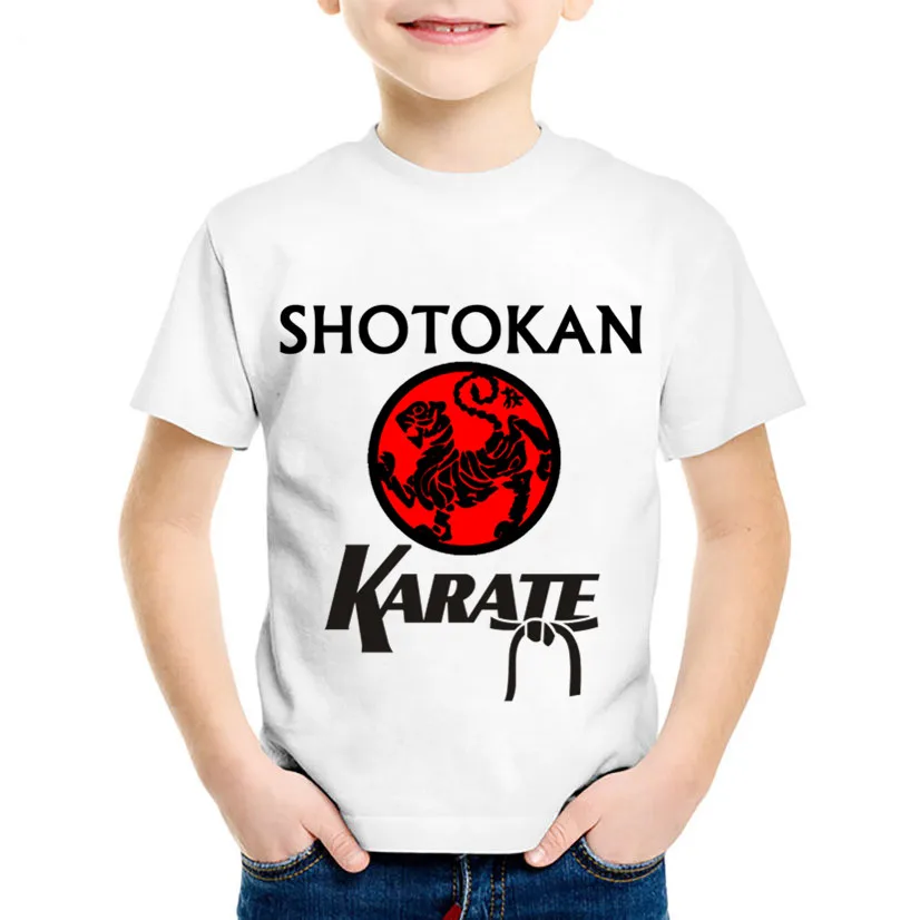 Детские модные японские футболки для каратэ Kanji Shotokan летние детей отличные топы