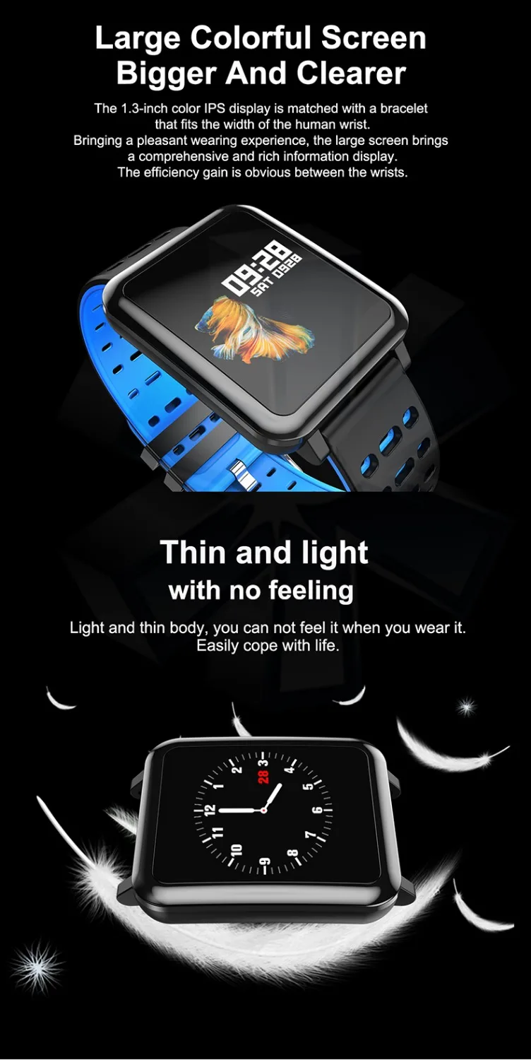 MKS Smartwatch IP67 водонепроницаемые носимые устройства Bluetooth Шагомер монитор сердечного ритма цветной дисплей умные часы для Android/IOS