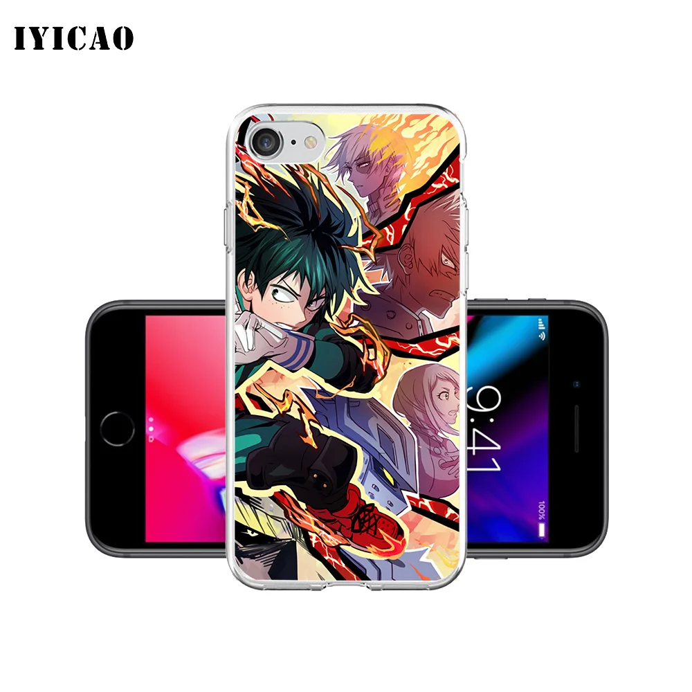 IYICAO аниме My Hero academic Мягкий силиконовый чехол для телефона iPhone X XR XS MAX 6 6s 7 8 Plus 5 5S SE