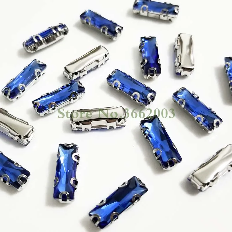 Royalblue 3x7 мм/5x10 мм/5x15 мм/7x21 мм прямоугольная форма стекло Кристалл пришить анти крюк D форма коготь стразы, Diy аксессуары для одежды - Цвет: Royalblue
