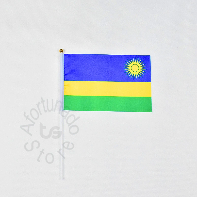 Rwanda 14*21cm flag banner Hand waving Flag National | Дом и сад