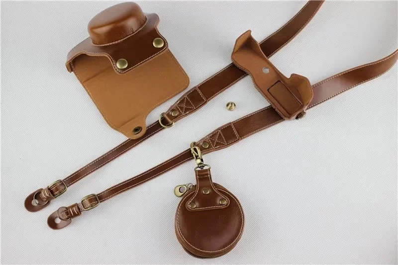 Новое поступление Винтажный чехол из искусственной кожи для камеры открывающаяся сумка аккумулятора Olympus Pen