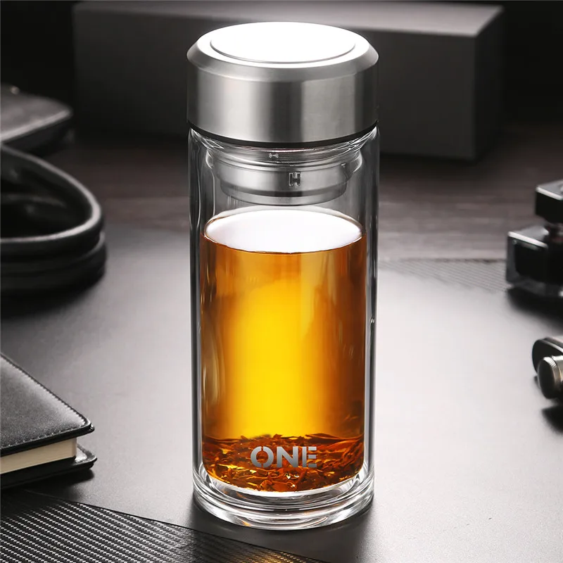 Стеклянная чайная чашка с двойными стенками 600 мл стеклянная бутылка заварочным