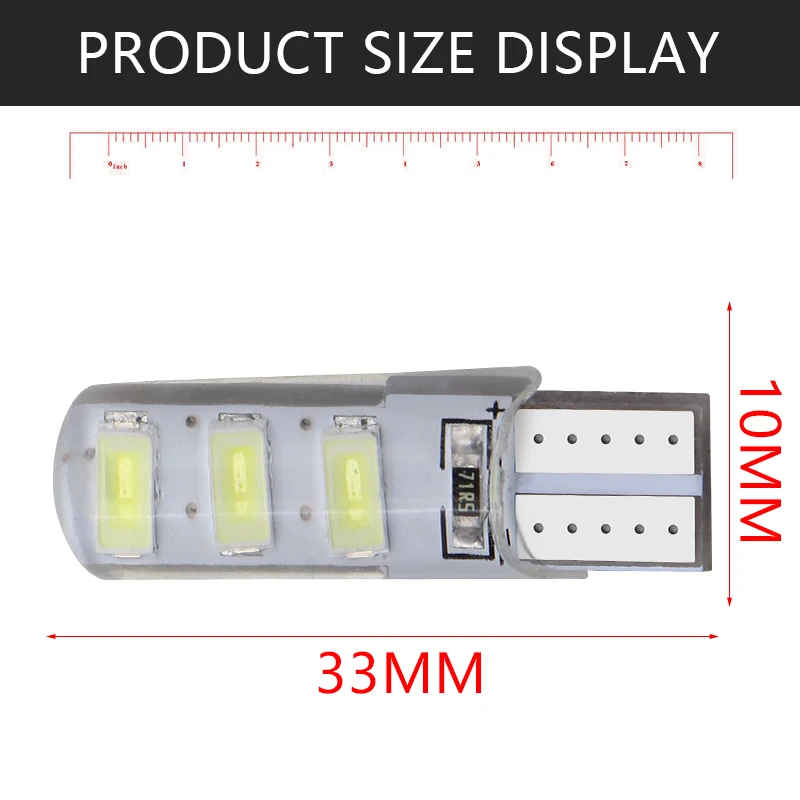 10X T10 192 W5W 6 SMD 5630 Светодиодный силикагель Водонепроницаемый Клин светильник 6SMD 5730