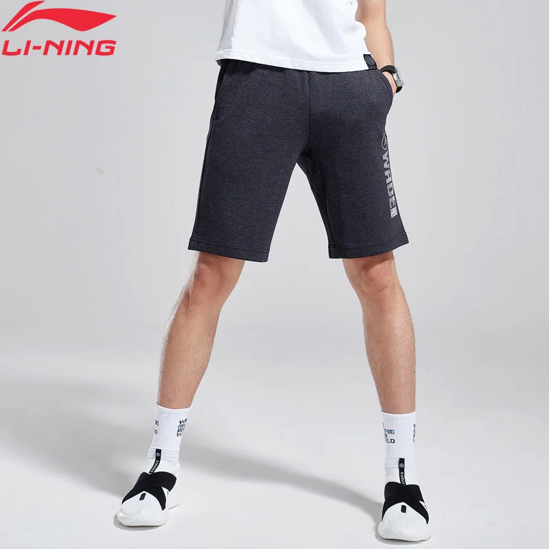 Li-Ning Men Wade Basketball Shorts Pockets 87% Cotton 13% Polyester Printing LiNing Comfort Sports AKSN271 MKD1569 | Спорт и