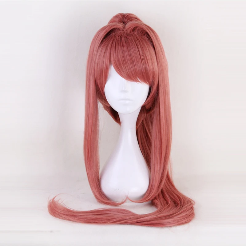 Парик для косплея по мотивам игры Doki Literature Club Monika длинный прямой парик конского