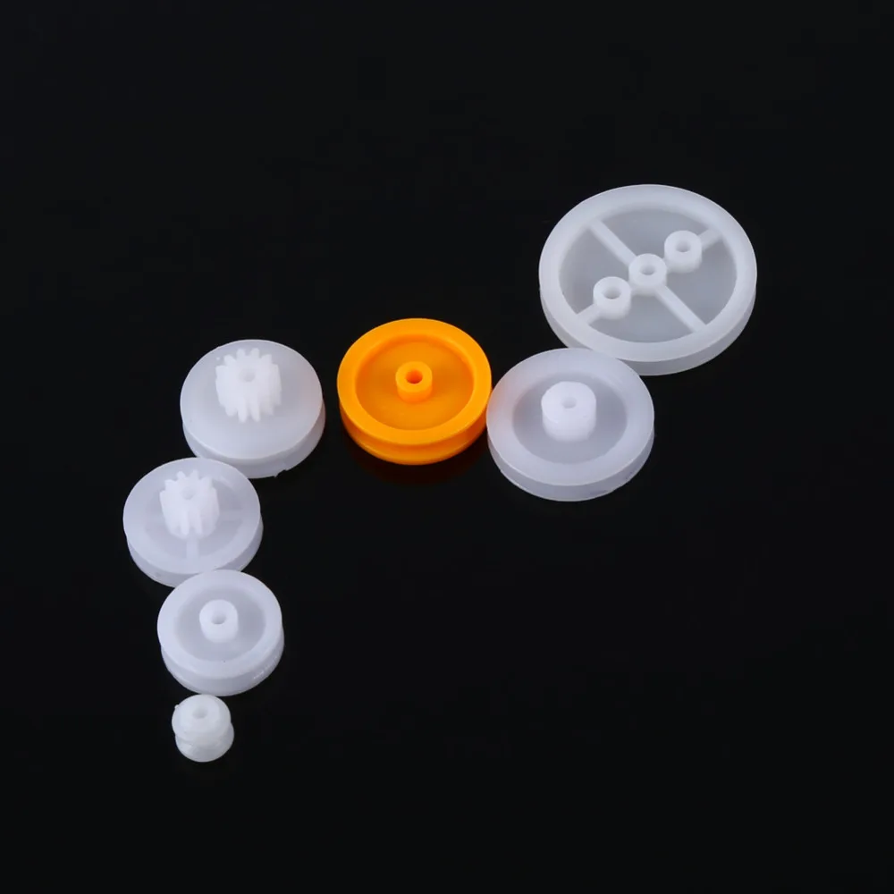 7Pcs Plastic Pulley Kits Set for Belt Assembly Toy Cars Automobiles Robots DIY belt pulley | Обустройство дома