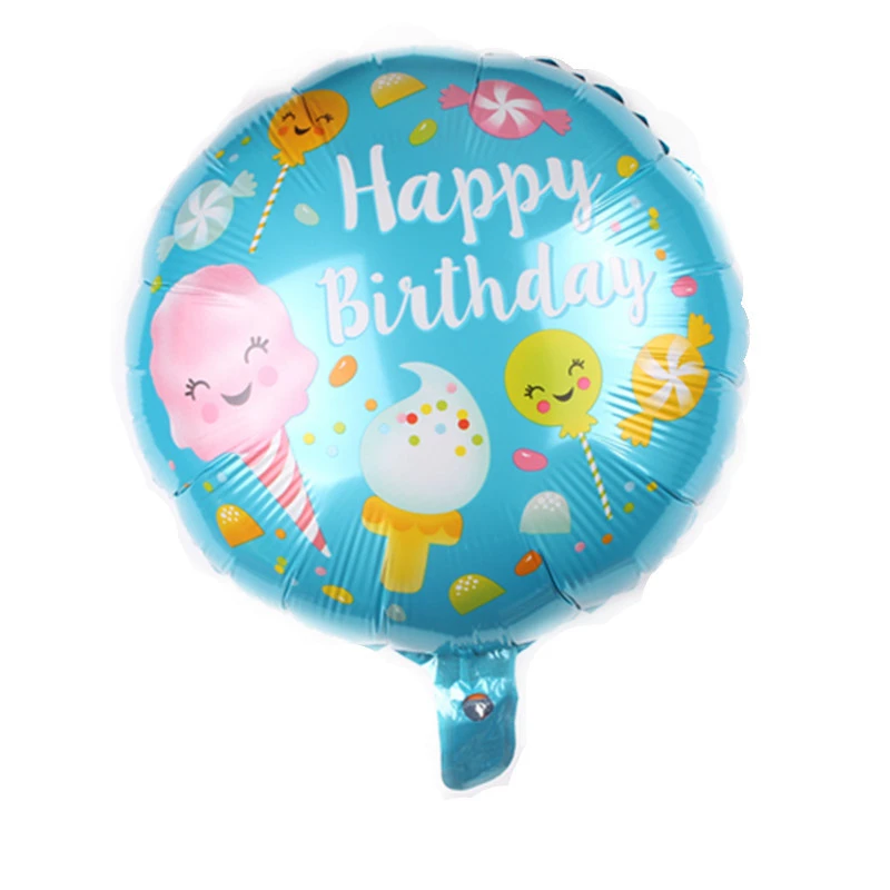 18 дюймов Globos фольгированные шары «С Днем Рождения» детский душ надувные игрушки баллон из гелий круглый воздушный шар для детской вечеринки