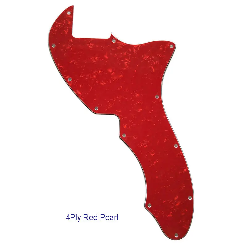 4Ply red Pearl Pleroo пользовательские гитарные части-для США Tele 69 Thinline гитары накладки пустой с 12 винтовыми отверстиями царапины пластины, Многоцветный выбор - Цвет: 4Ply red Pearl
