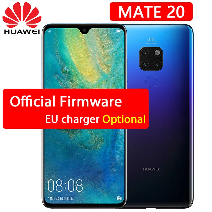 Huawei mate 20 мобильный телефон 6 53 дюйма 2244X1080P полный экран Kirin 980 Восьмиядерный Android 9
