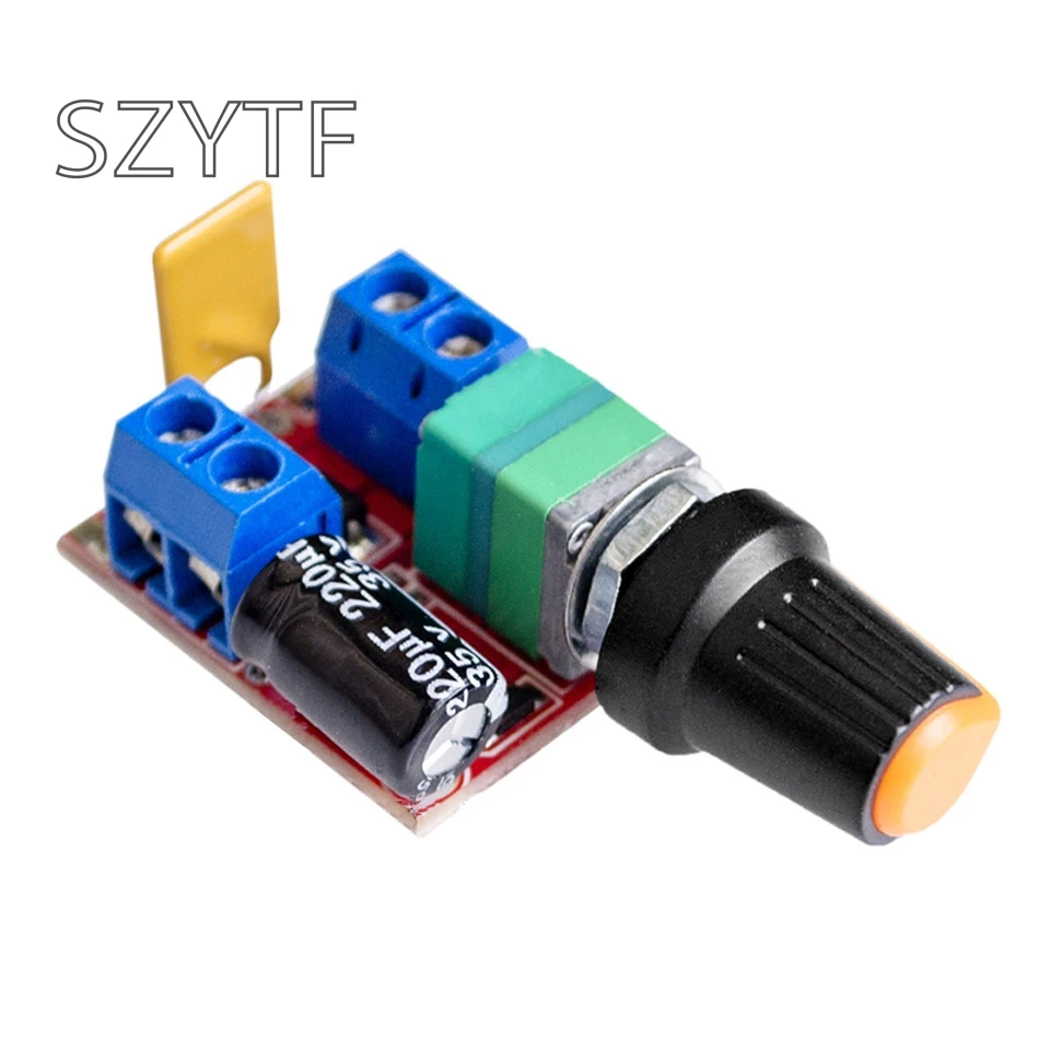 Мини двигатель постоянного тока ШИМ регулятор 3V6 12 24 35 в переключатель скорости