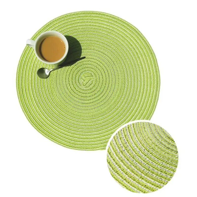 1 шт. круглый дизайн изоляционный коврик одноцветные салфетки льняные