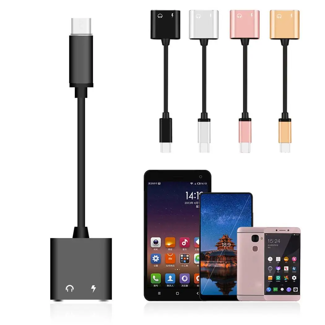 2 в 1 тип c до 3 5 мм разъем для зарядки наушников конвертер папа мама Женский аудио