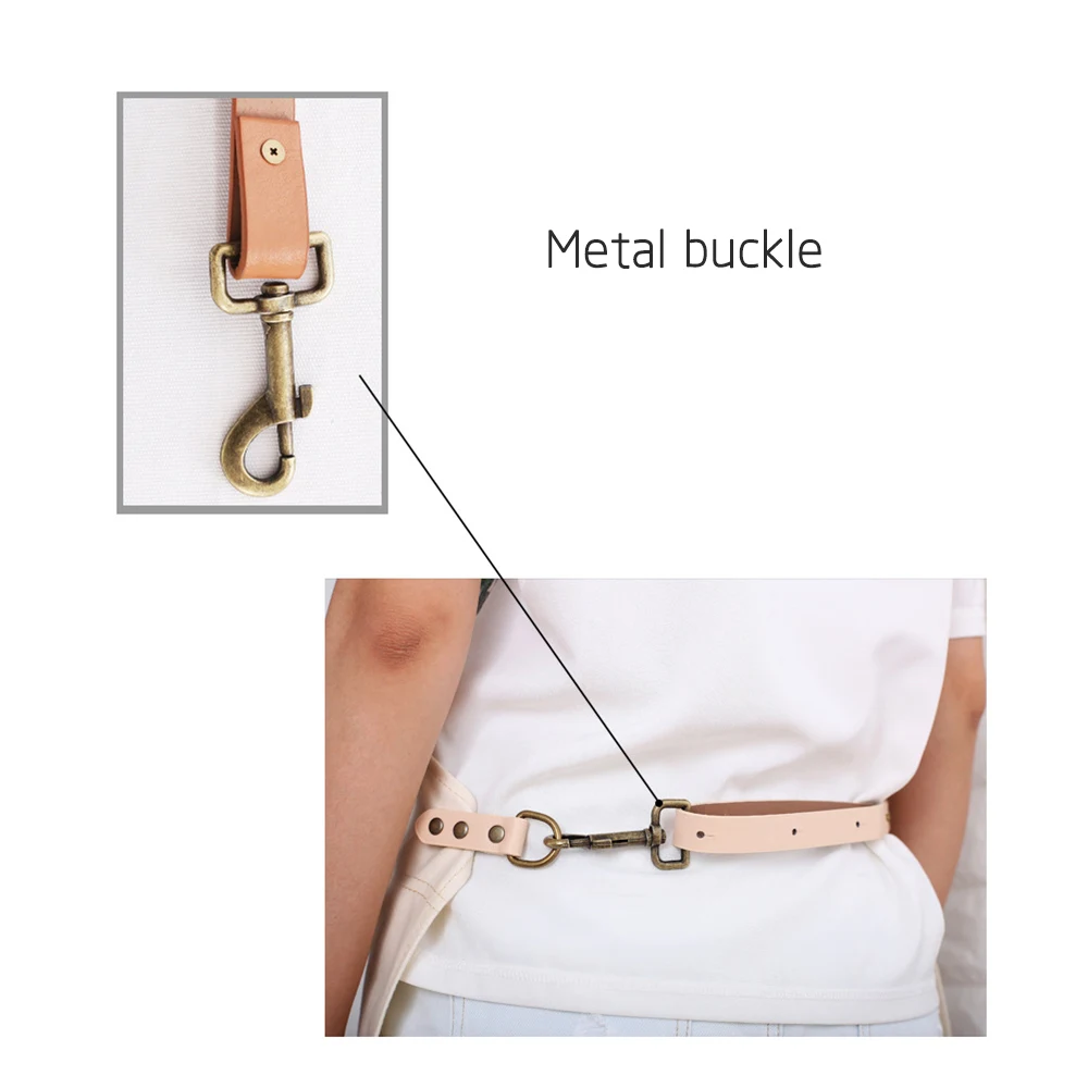 Регулируемый Фартук с ремешком хлопковый кожаный Простой джинсовый нагрудник