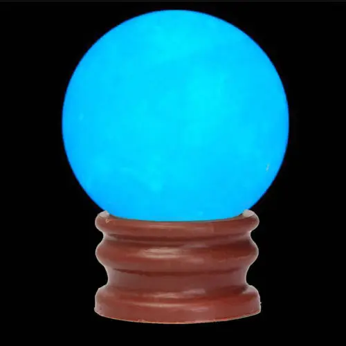 35mm Blue Luminous Quartz Sphere Crystal Ball Glow In The Dark Stone With Base | Дом и сад