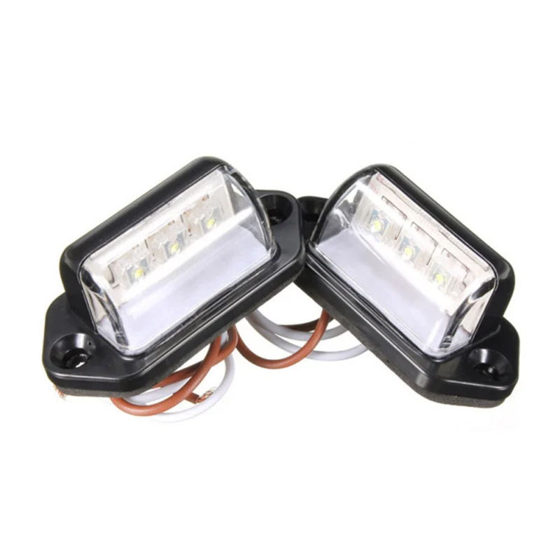 3 светодиода Автомобильный номерной знак свет босветильник сигнал задсветильник