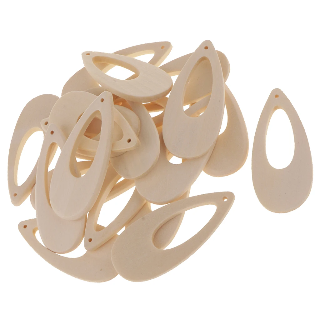 20 шт. Деревянные Подвески в виде капли невыполненные деревянные бусины для