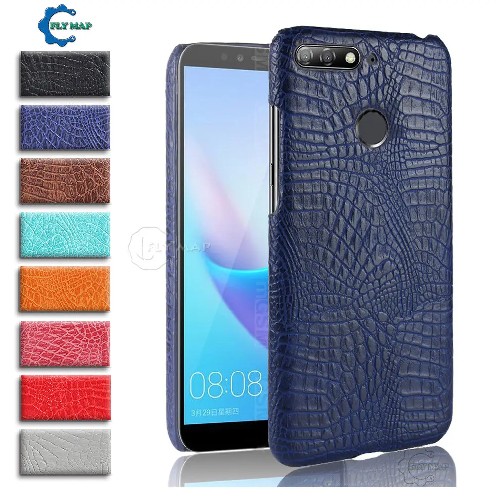 Чехол из крокодиловой кожи для Huawei Y6 Prime 2018 ATU L31 чехол бампер телефона Y 6 Жесткий