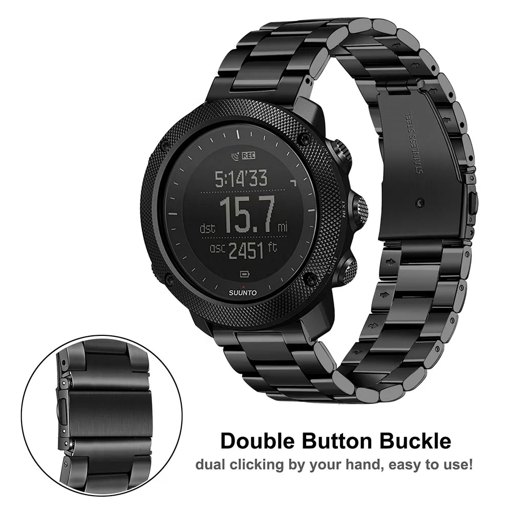 TRUMiRR ремешок из нержавеющей стали для Suunto 9/Ambit 3 вертикальный/Спартанский спортивный наручный HR часы ремешок быстросъемный Ремешок Браслет