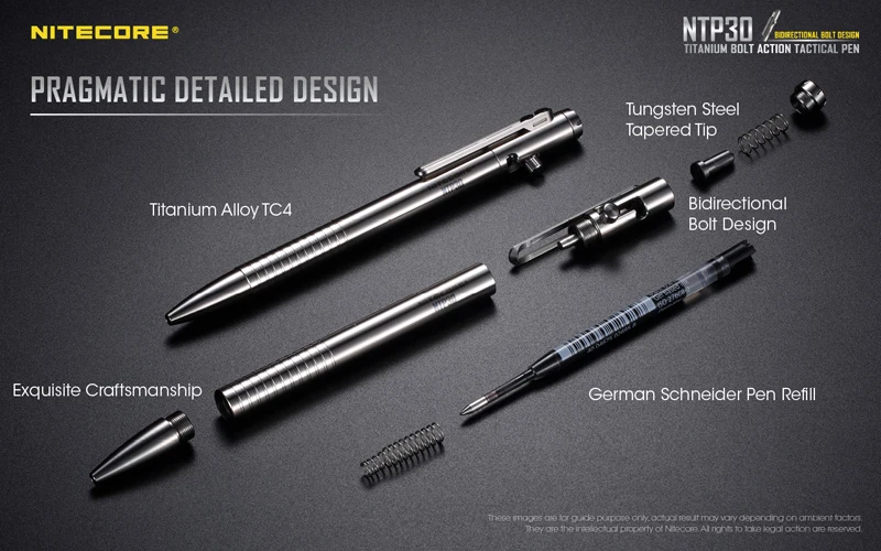 Многофункциональный инструмент NITECORE NTP30 титановый болт тактическая ручка