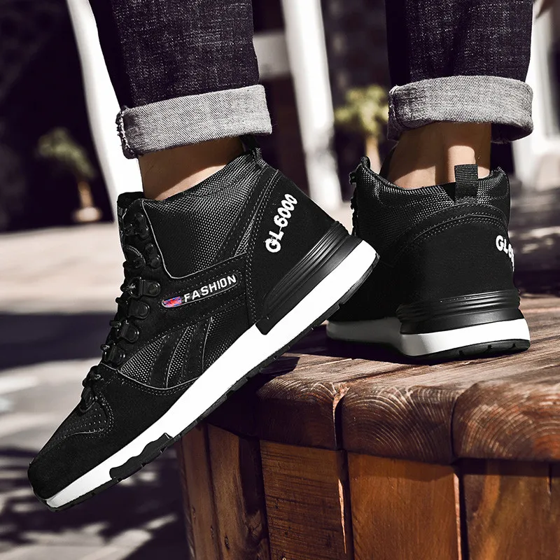 Голяшка средней высоты кроссовки для мужчин дышащие мужские s Кроссовки Синий