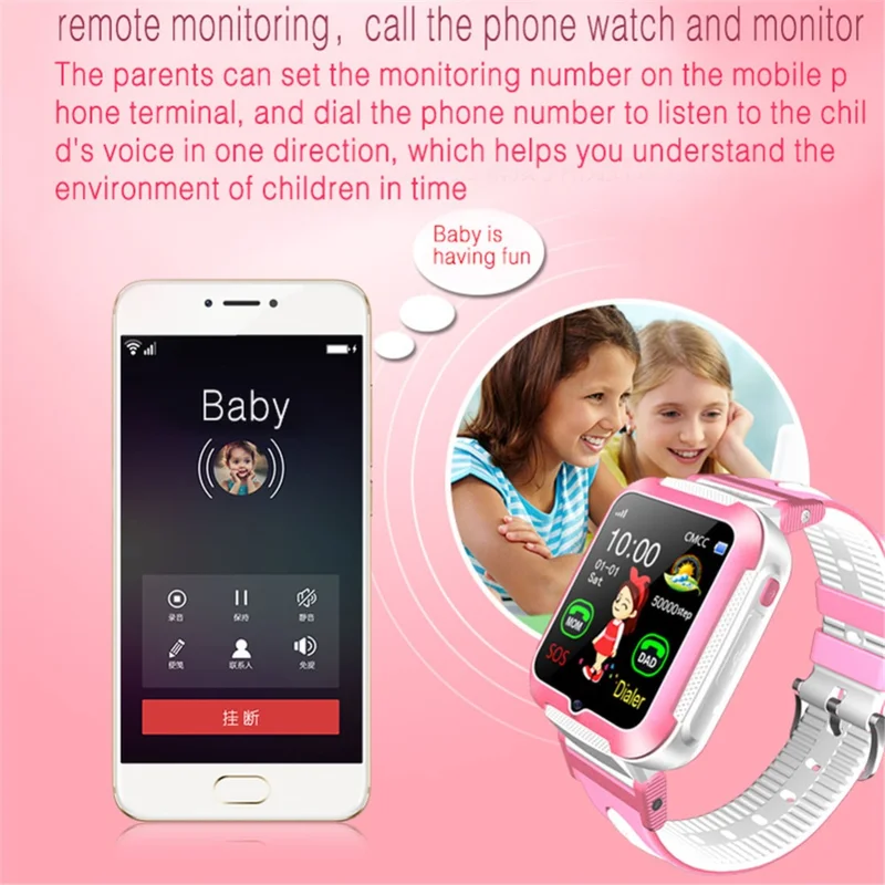 TCunPT E7 Детские умные часы LBS расположение Водонепроницаемый Smartwatch Сенсорный экран
