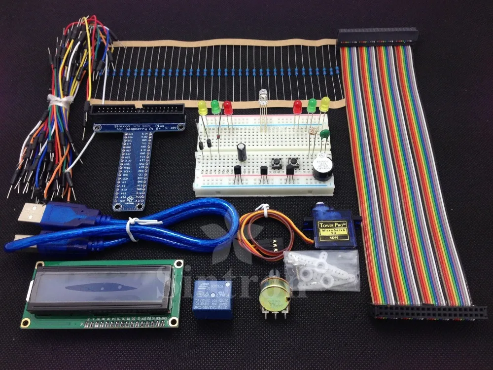 Sintron 40-Pin GPIO Breakout DIY Kit Project Prototyping Board for Raspberry Pi 2 Model B &amp B+ LCD1602 Free Shipping | Электроника