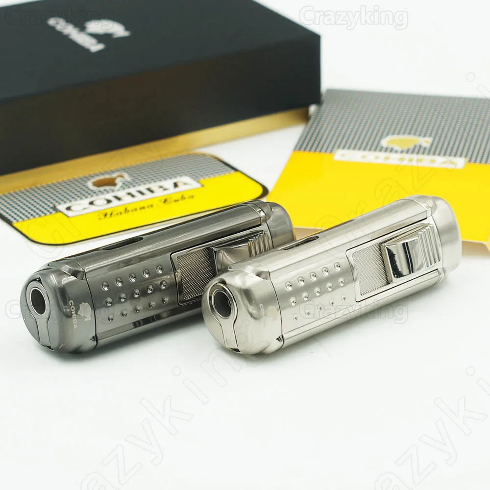 Газовая зажигалка Cohiba из закаленной стали Бутановая Зажигалка 4 с струйным